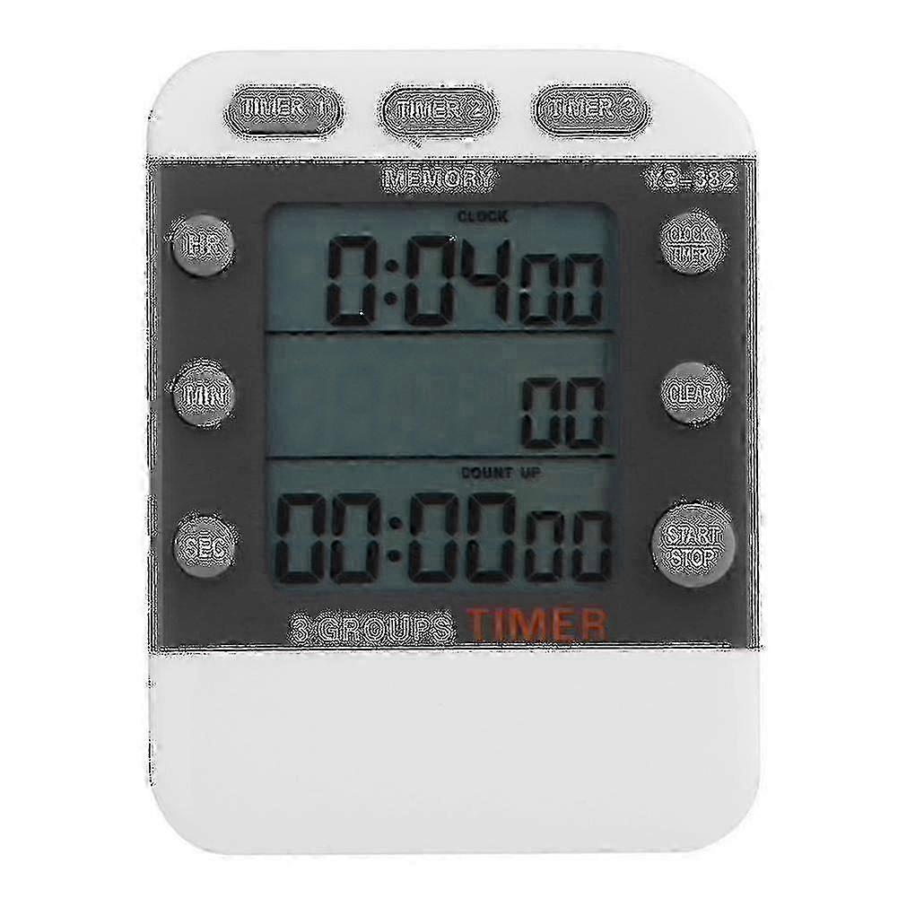 Three Channel Timer Experiment Countdown Stopwatch Clock Kitchen Timer