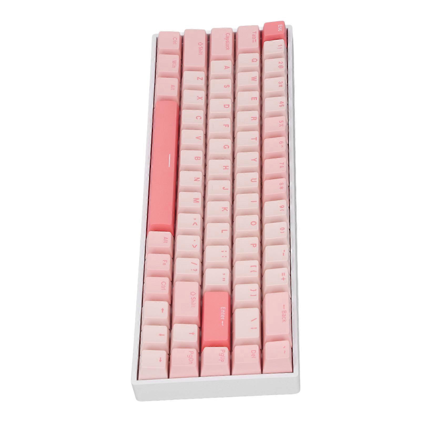 68 Keys 60% Mechanical Keyboard 2.4G Wireless Bluetooth 3.0 5.0 Type C Wired Blue Switch RGB Lighting Backlit Gaming Keyboard for PC Laptop 