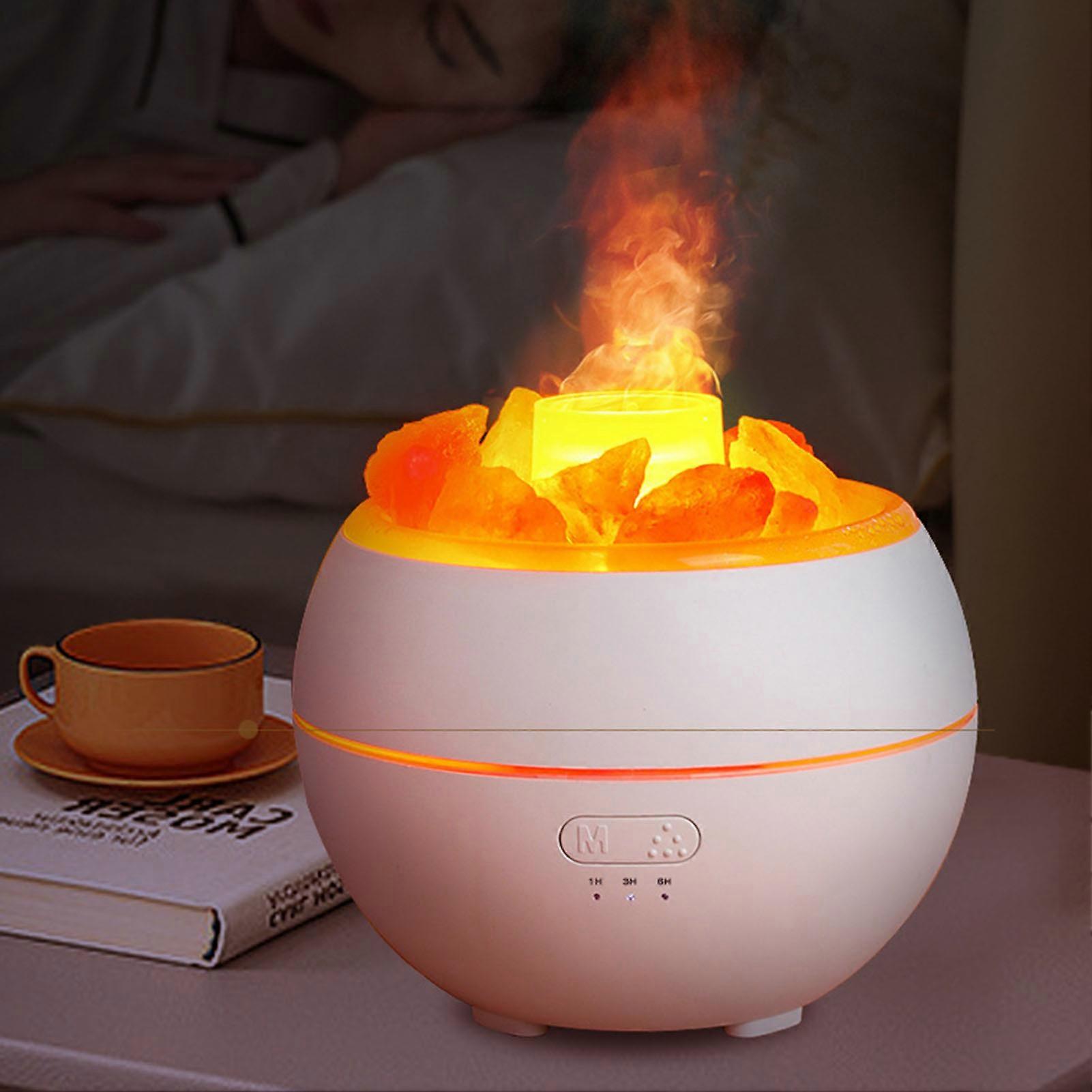 Flame Aroma Diffuser Colorful Night Light High Frequency Ultrasonic Flame Atomizing Humidifier Essential Oil Diffuser 