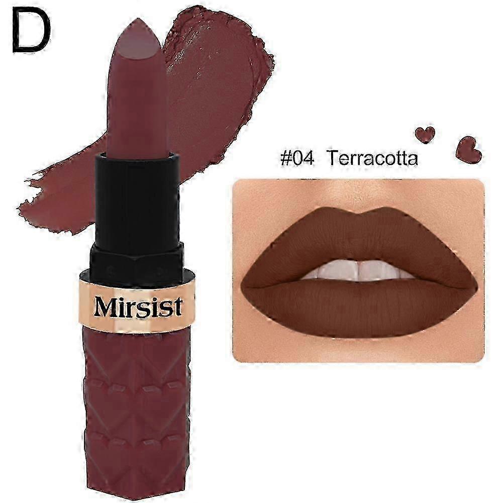 Mirsist 6-color Matte Lipstick Waterproof Long-lasting Colorfast 3.5g
