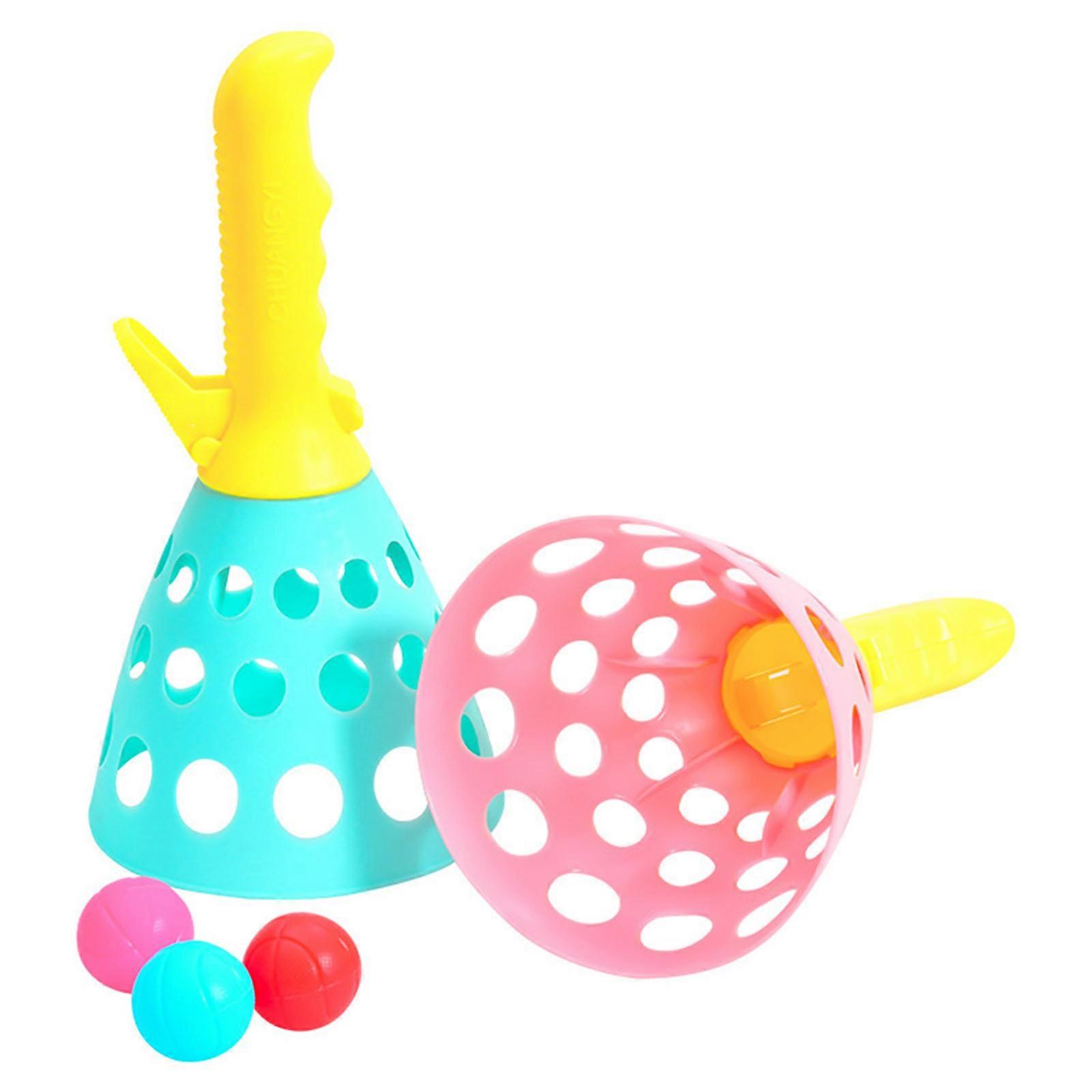 Parent Child Interactive Bouncy Ball Game Set For Family Bonding Indoor Outdoor Play Using Durable Plastic Design Multicolor