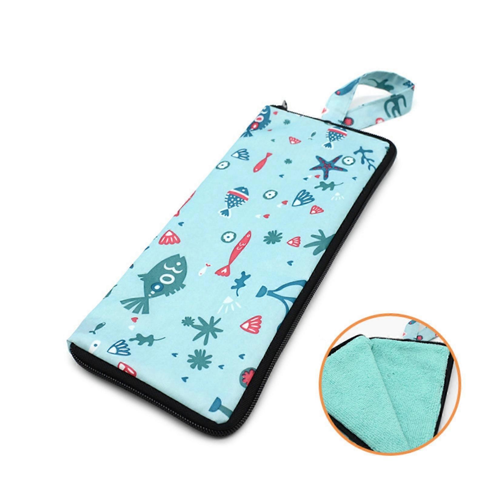 2-pack paraplyskydd Snabbtorkande mikrofibertygfoder Lätt dragkedja design Fällbart paraply Förvaringsfodral Flerfärgad