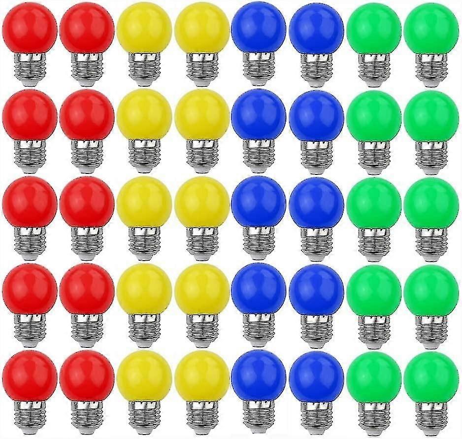 40X لمبات LED ملونة E27 ديكور وتصميم خفيف 240 لومن AC220V-240V مصباح الديكور ألوان مختلطة أحمر أصفر أزرق أخضر [EQ