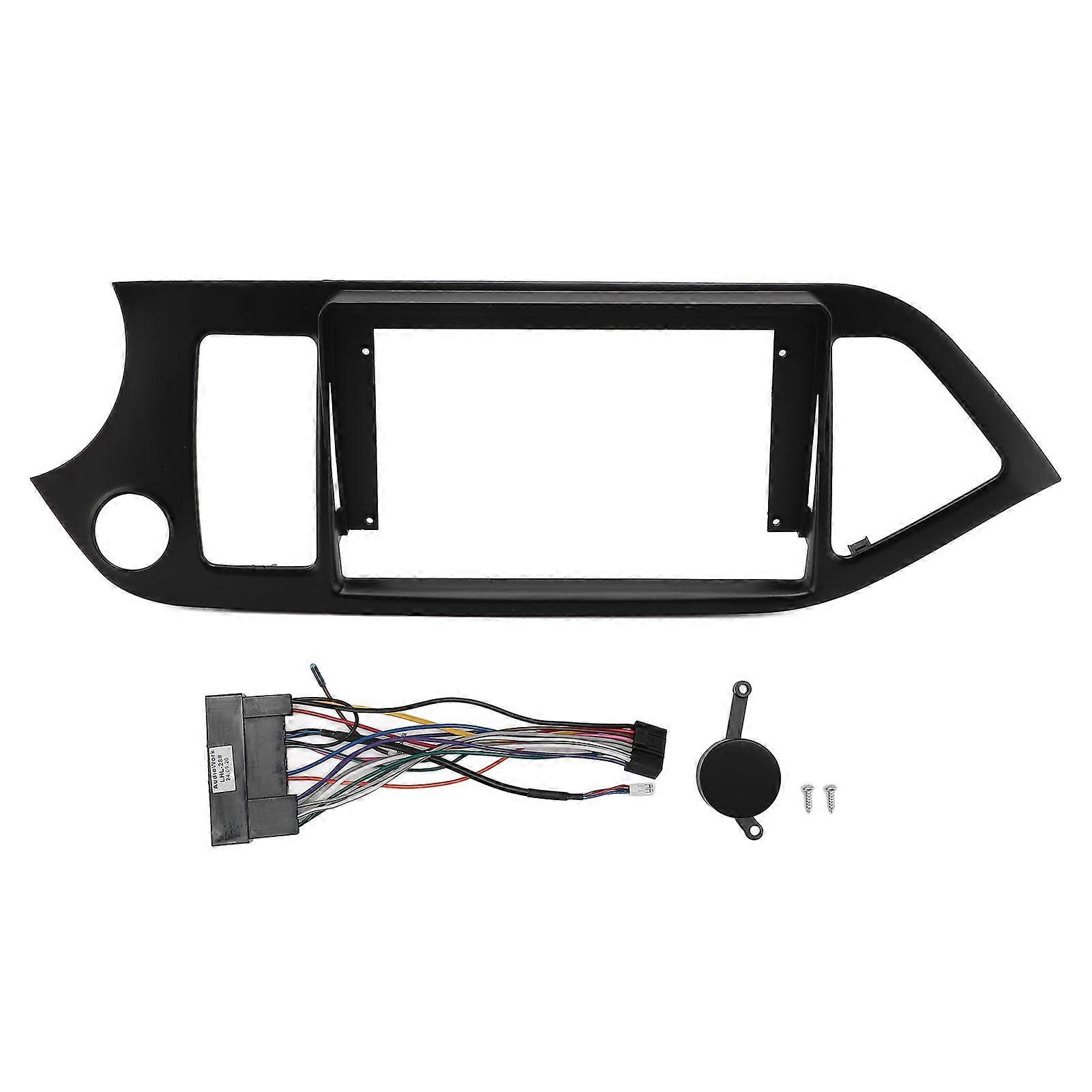 Protective frame for Picanto car stereo - 9 inch 2 din black panel