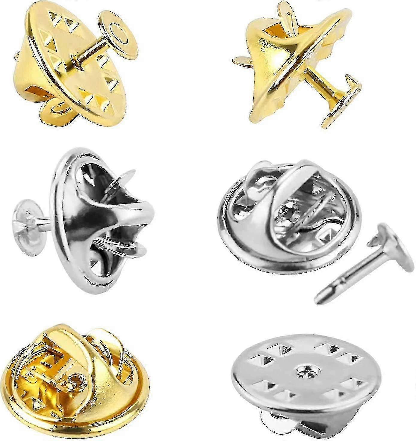 120 Silver 8mm Butterfly Clutch Pin Backs for DIY Projects