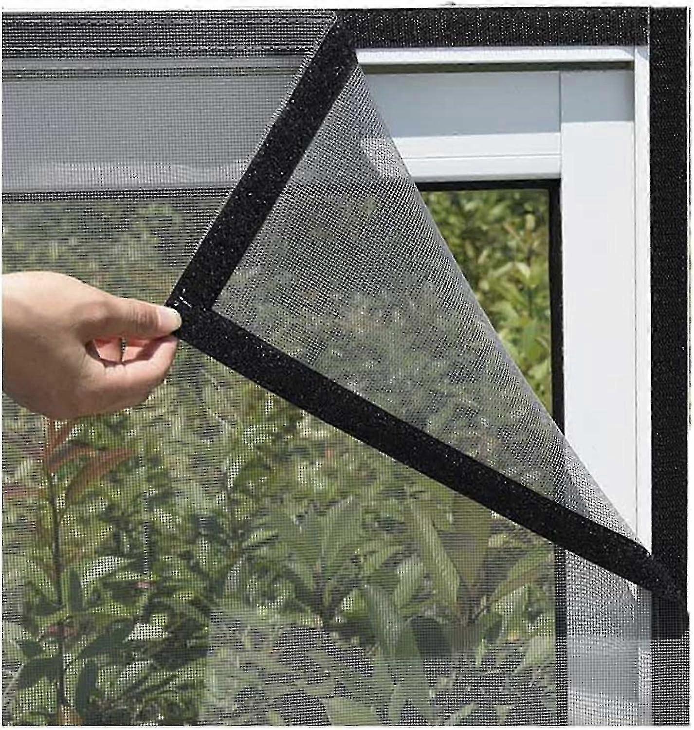 Window Mosquito Net, Self-adhesive Mosquito Net for Windows, Adjustable Mesh for Insects, Transparent Mesh for Cat, Mosquito Net (120*150cm)