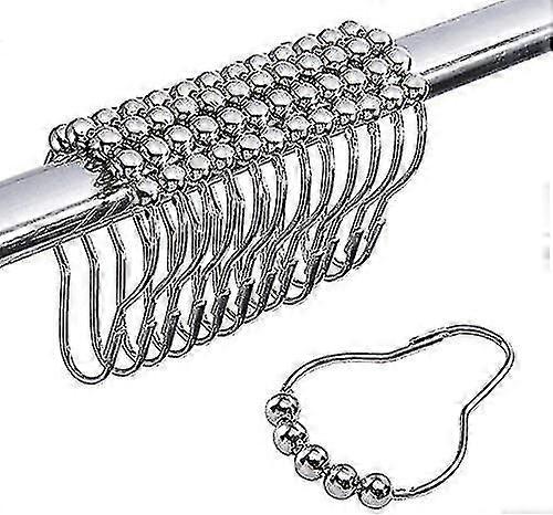 12xシャワーリングステンレススチールサスペンションリング、スライド式システム、カーテン付き