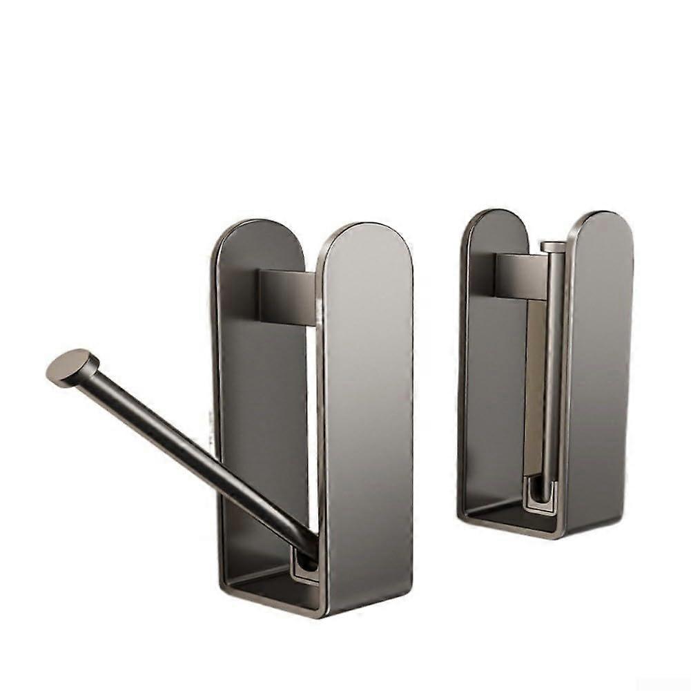 Wall Mounted Clothes Hanger Rack U Shape Foldable No Drill Space Saving Organizer for Home Garden