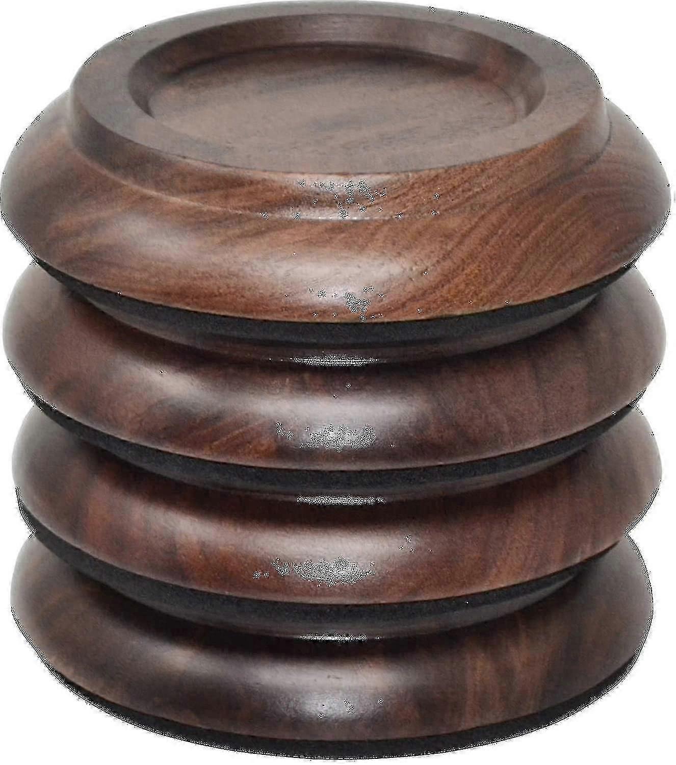 4pcsプレミアム広葉樹ピアノキャスターカップ - 直立ピアノ家具レッグプロテクター