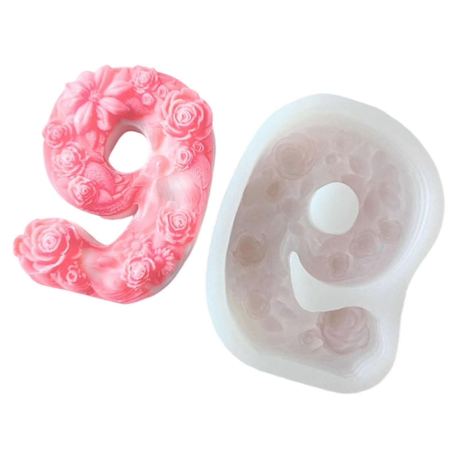 Customizable Number Candle Making Set Heat Resistant Silicone Mould for Birthdays Anniversaries Handmade Craft Multicolor