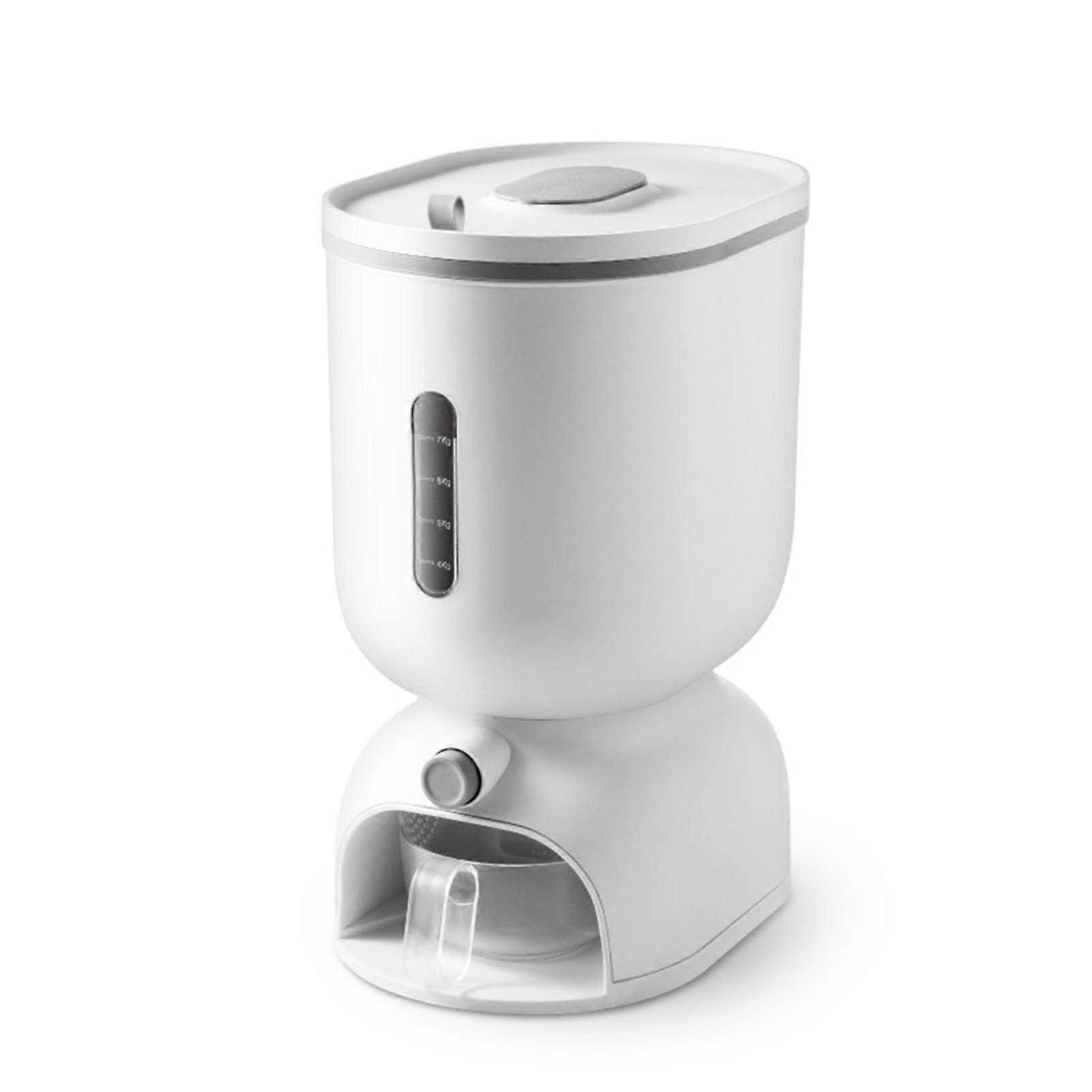 Dispenser Bucket With Lid MoistureProof Cereal Storage Grey 31x31x21 cm For Kitchen Soybean And Corn