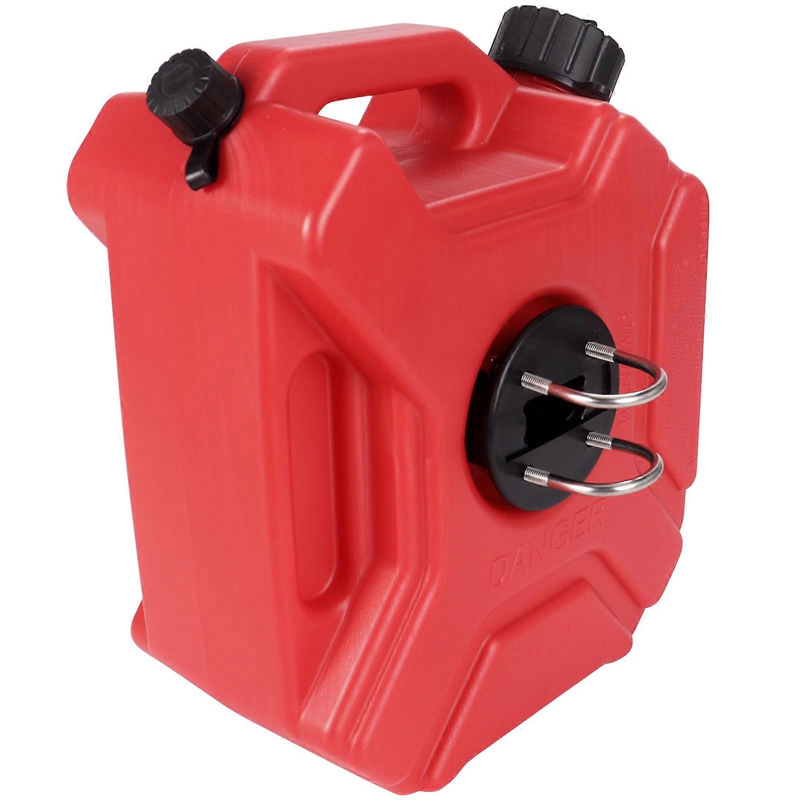 3L Motorcycle Emergency Fuel Container Builtin Hose Locking Mechanism for Road Trips Emergency Use  Red