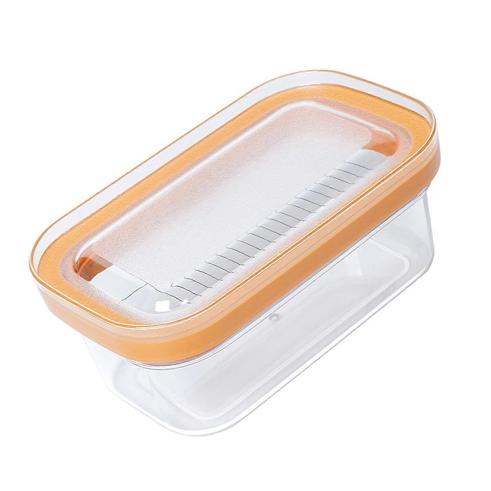 Butter Dish With 304 Stainless Steel Insert For Refrigerator Use Cheese Storage Box With Lid