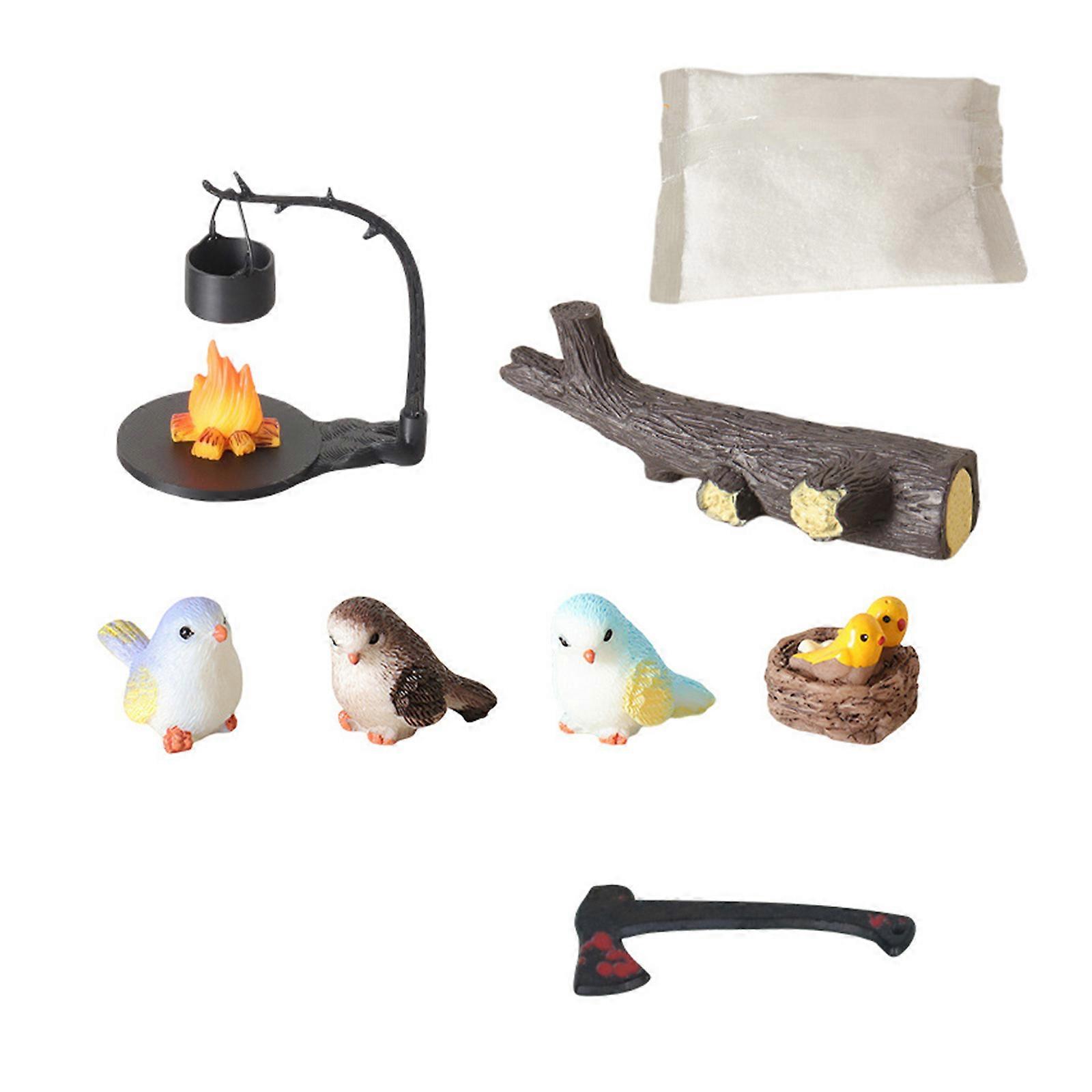 Interactive 1/12 Scale Campfire Cooking Tripod With Removable Accessories And Child Friendly Rounded Edges  8 piece set