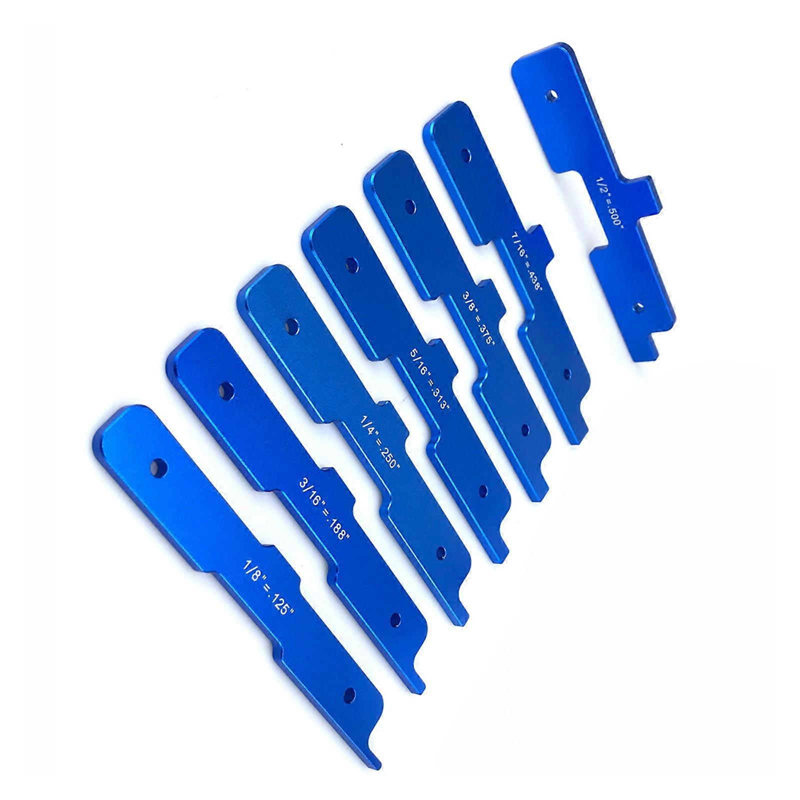 Router Table Setup Bar, 7Pcs Aluminum Precisions Setup Block Height Gauge for Router Table Cutter Accessories Multicolor