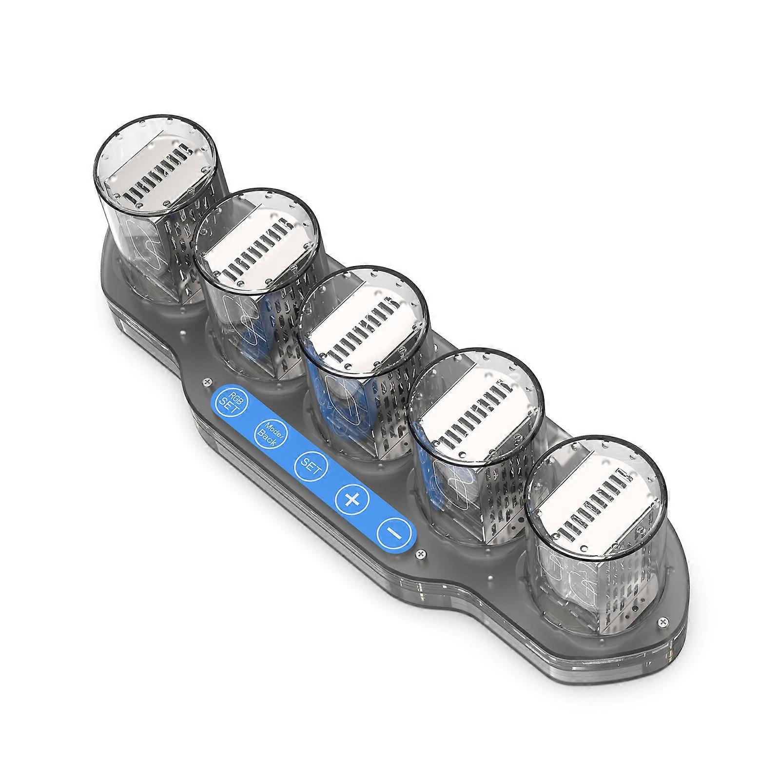 Modern Acrylic Tabletop Clock Pseudo-Glow with LED LightsDesktop Decoration Customizable and Trendy Design Multicolor