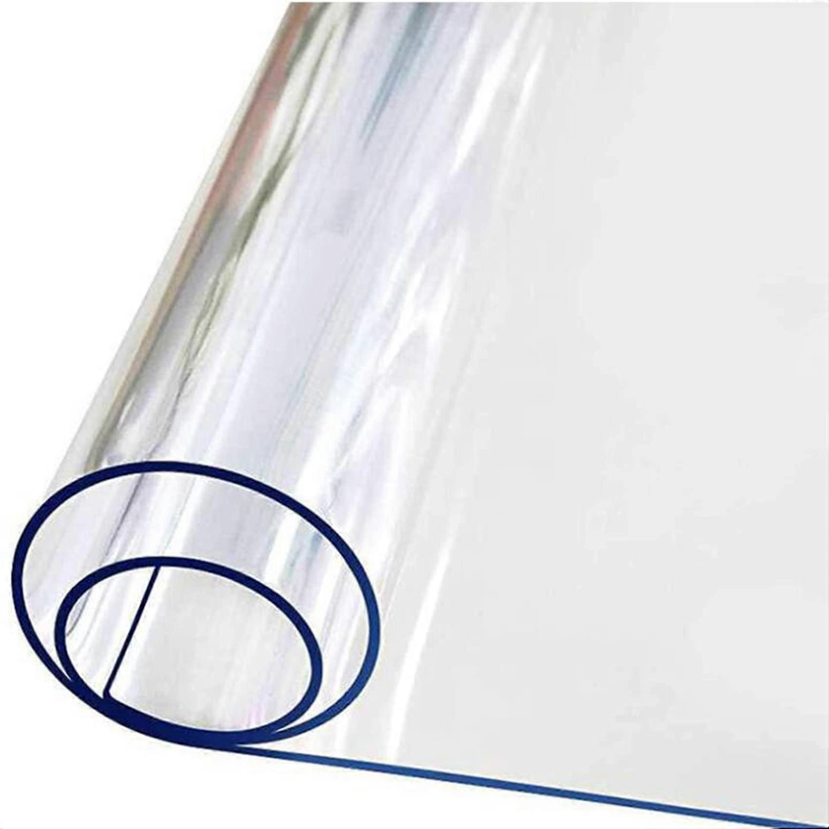 Clear PVC Table Protector 2mm Thick Frosted Transparent Floor Mat for Hard Surfaces 60x90cm