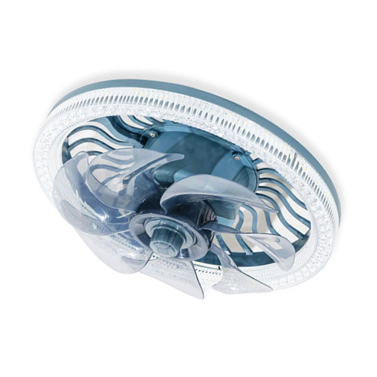 34W Ceiling Fan with Lamp Ceiling Fan with Remote Control E27 Adjustable Speed LED Fan Lamp Ceiling Fan for Bedroom Multicolor