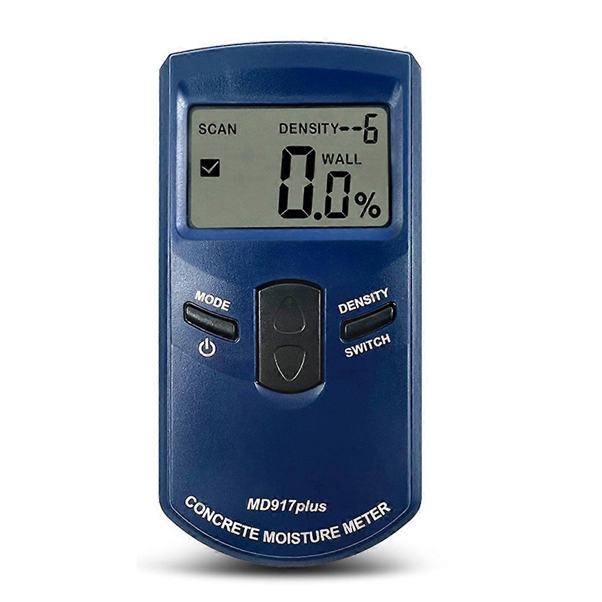 Concrete Moisture Meter Wall Tester Pinless Moisture Measurement Device with LCD Alarm MD917plus Mo