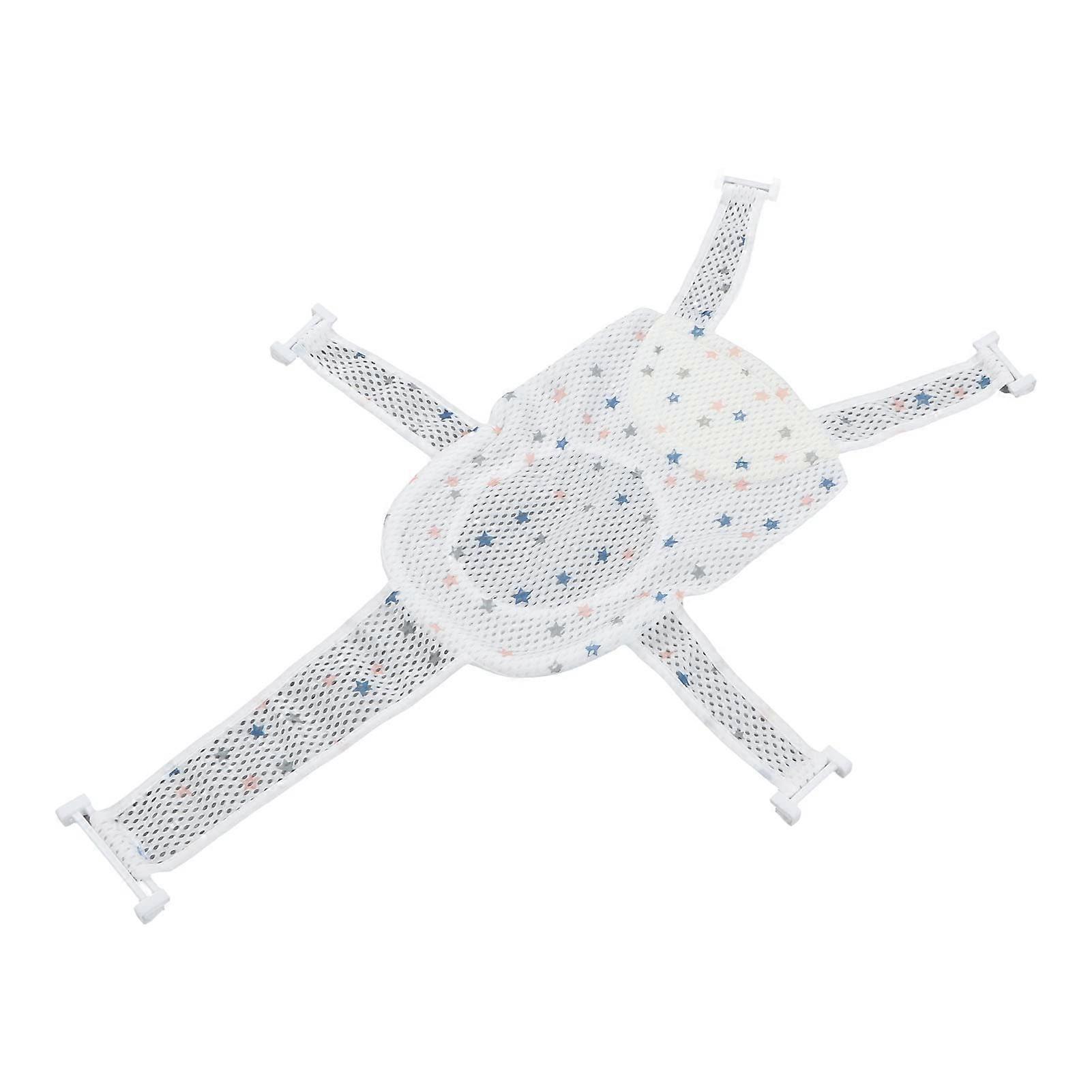 Baby Bath Seat Support Net with Breathable Mesh and Non‑Slip Headrest for Newborns and Toddlers