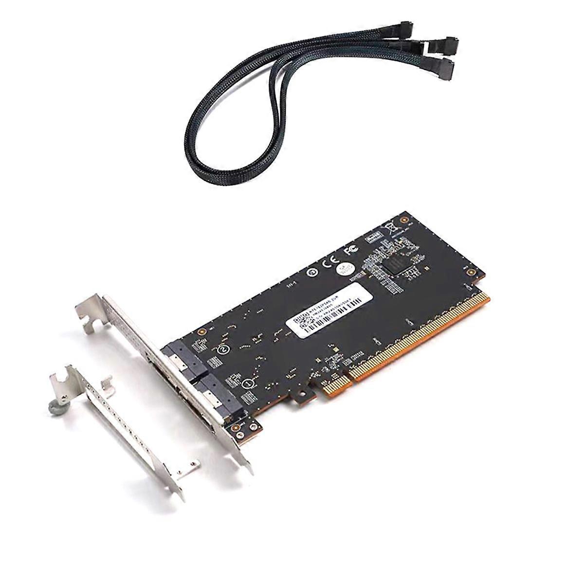 High Performance Graphics External Card PCIe4.0 X16 to SlimSAS 8654 Rear Half-Height Adapter Card with Cable