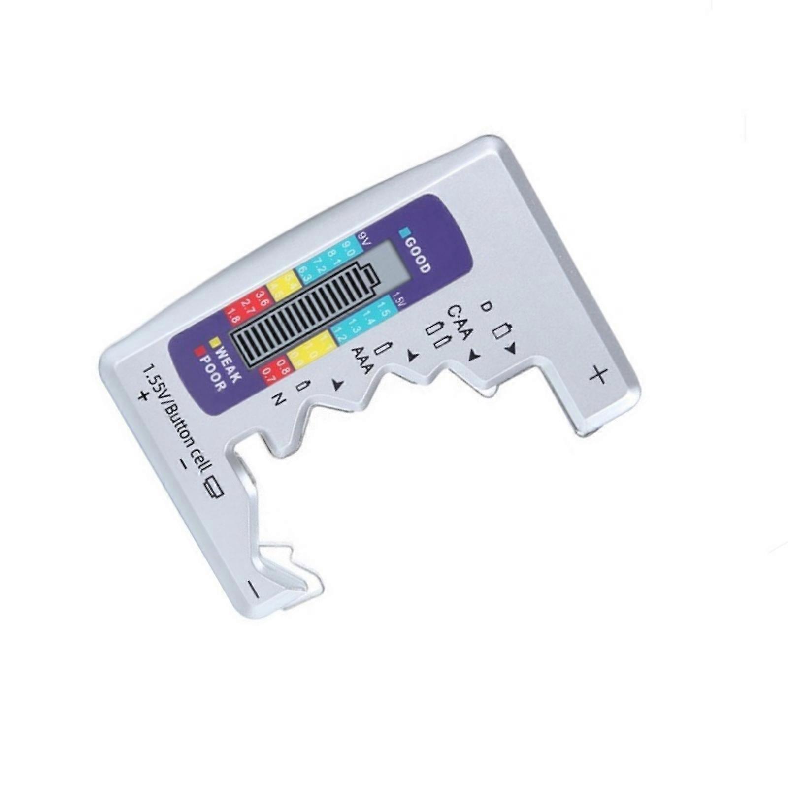 Digital Battery Tester 9V AA Button Cell Capacity Meter Household LCD Display Battery Testing Tool Easy to Read Multicolor