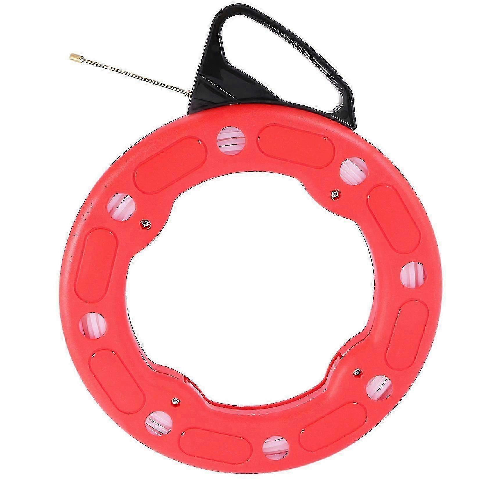 100Ft Fish Tape Reel for Electrical Wire Pulling with Durable Handle