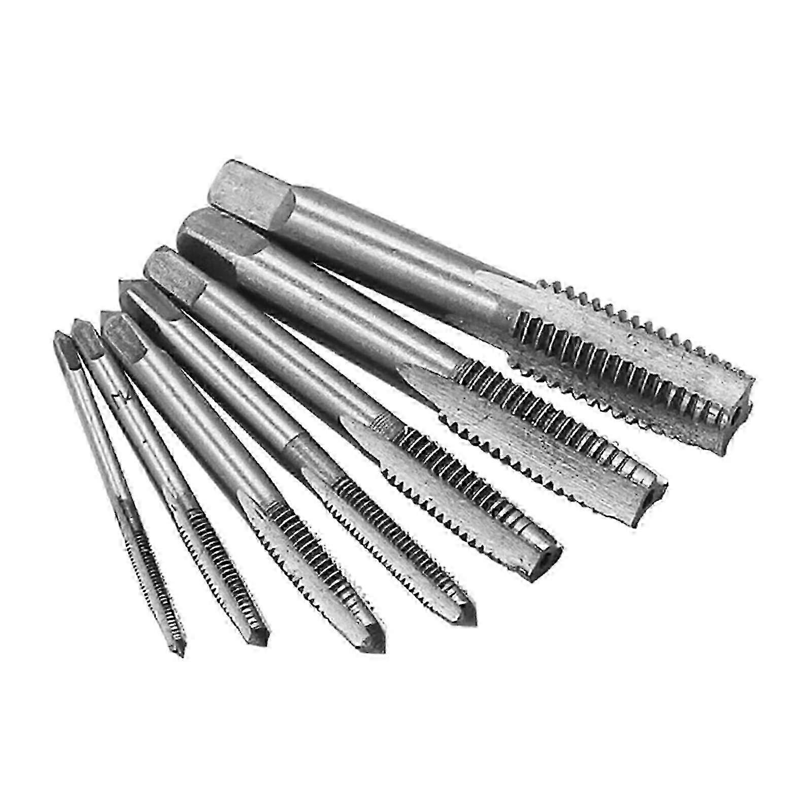x 7pcs Male Thread Tap Set Metal Meters Drill Bit M3 M4 M5 M6 M8 M10 M12 Metric Impact Thread Plug Tap Mechanical Workshop Tools