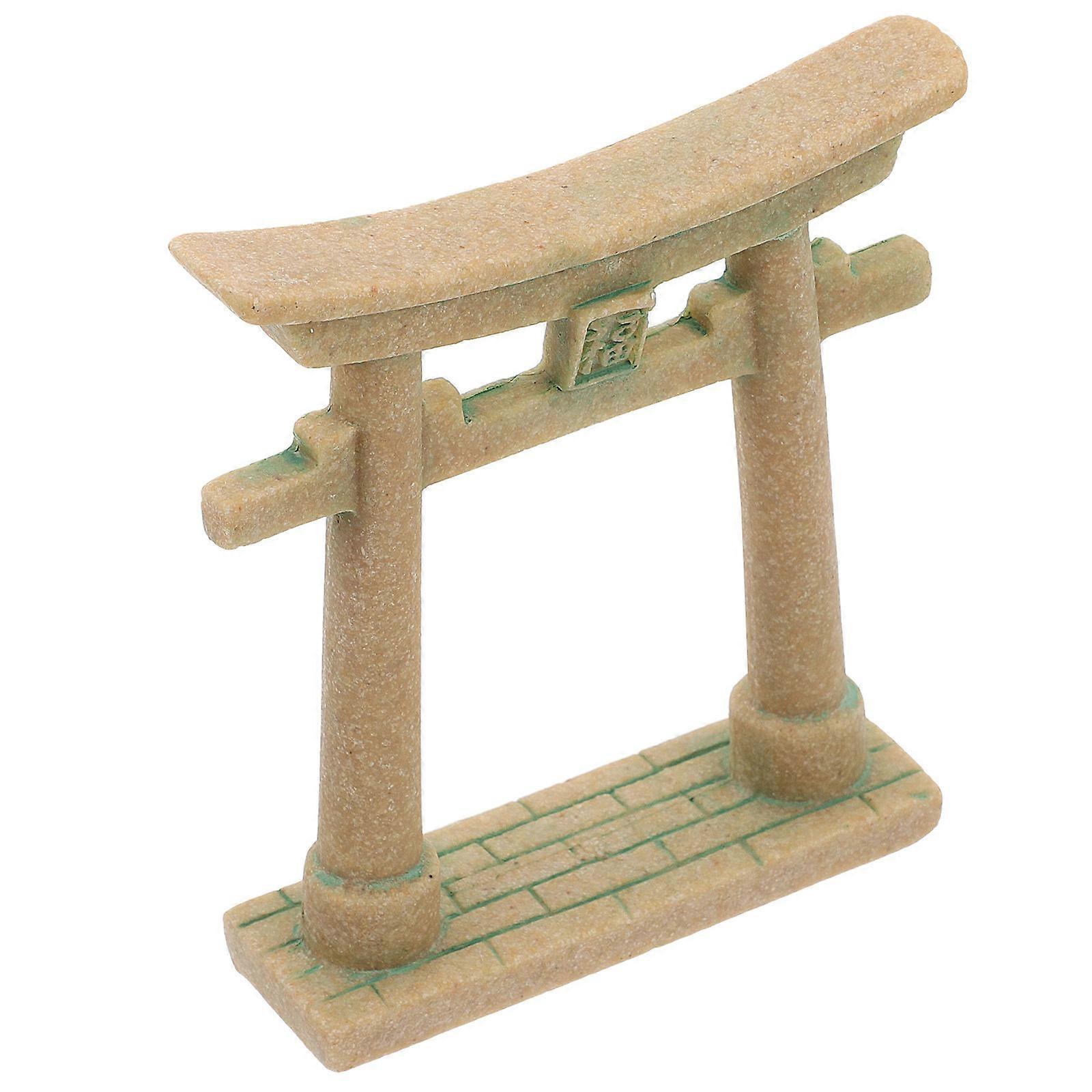 Torii Gate Aquarium Miniature Resin Decoration Statue