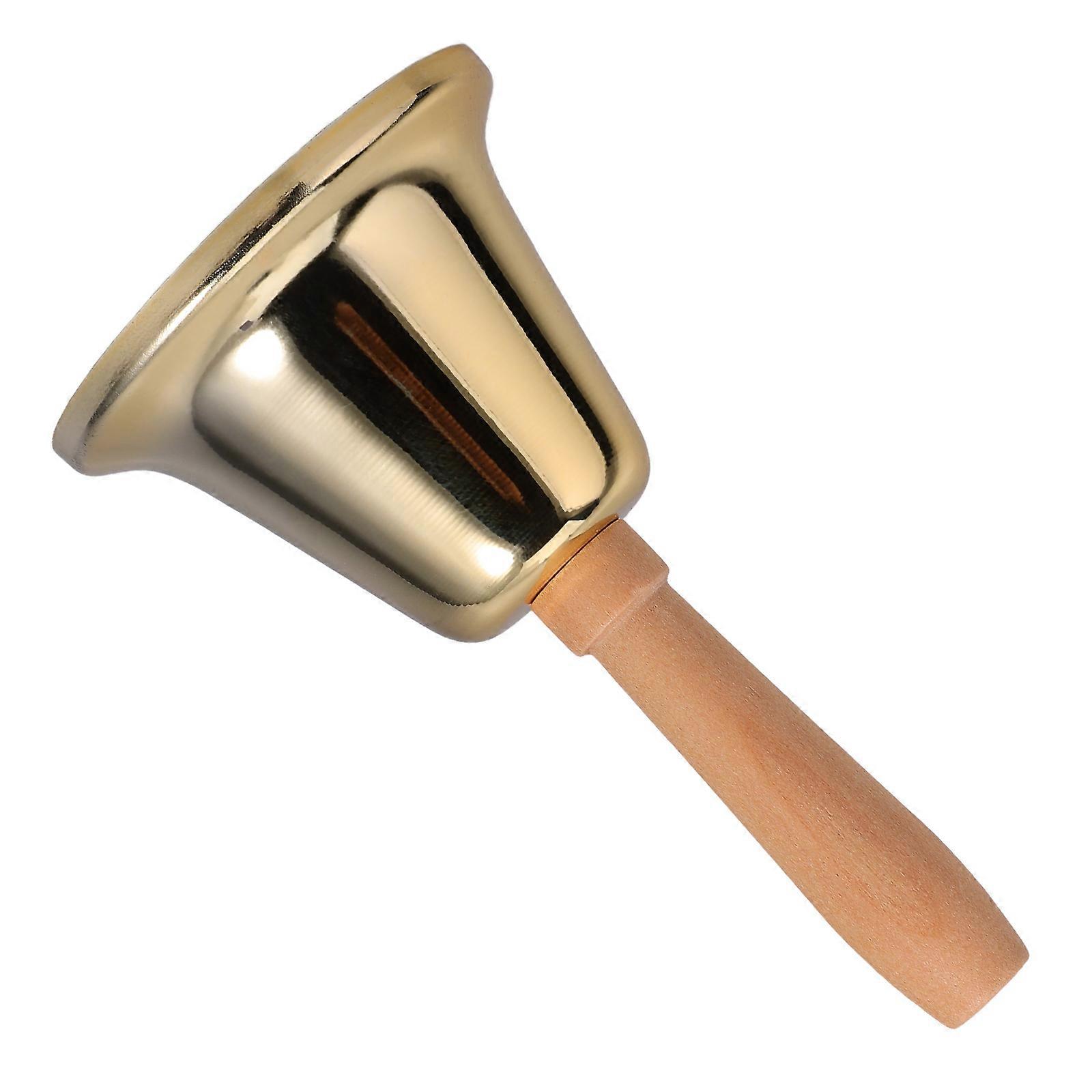 Wood and Iron Handheld Call Bell for Service Use Loud Ring