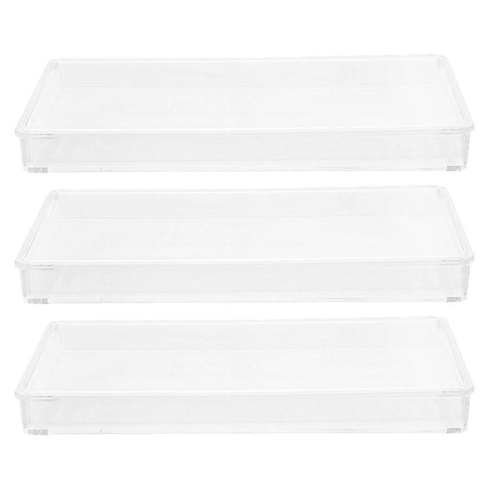 Transparent Paper Money Holders Plastic Case for Banknote Storage 3Pcs