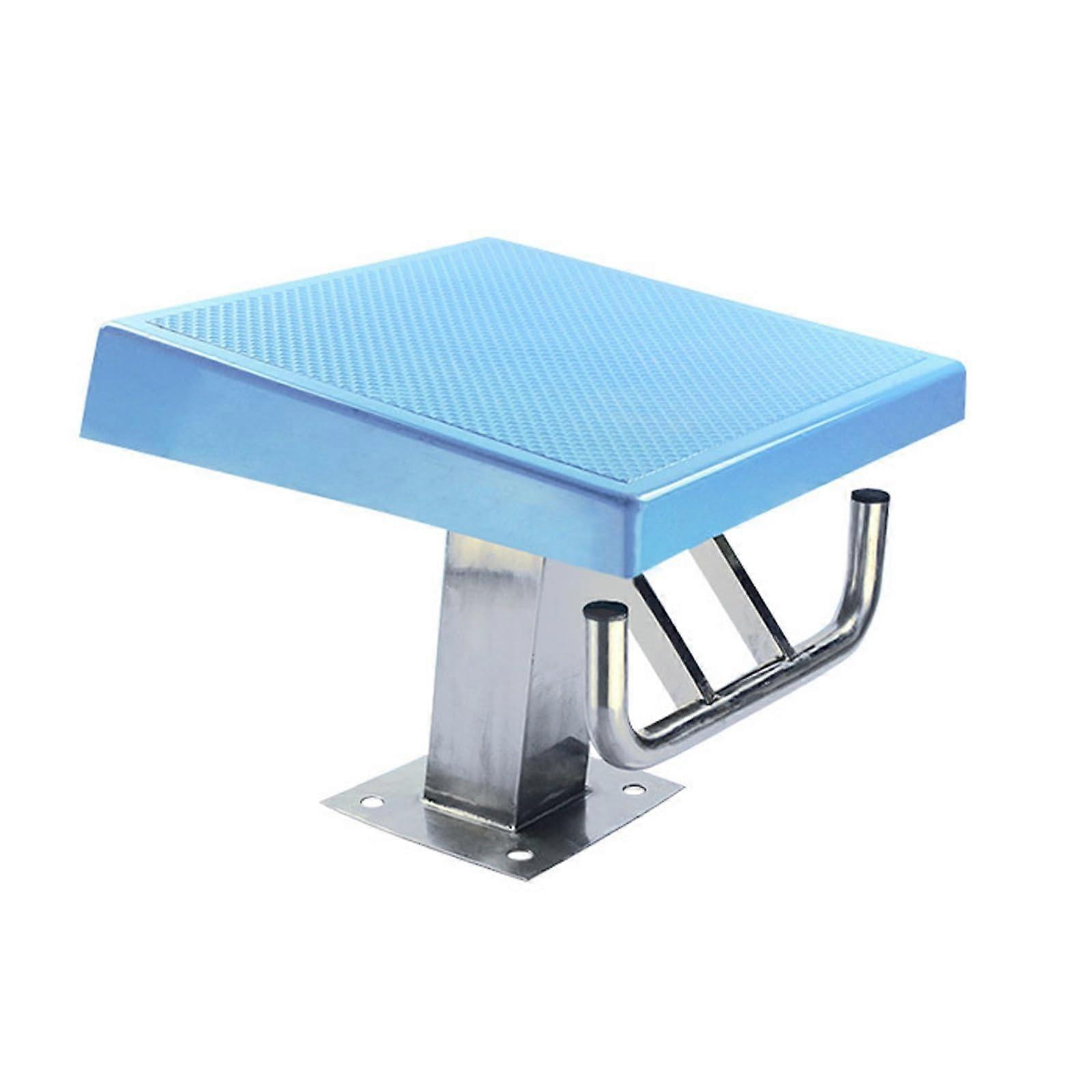 Swimming Pool Starting Block with Backstroke Handle, 10° Inclined NonSlip Stainless Steel Platform for Inground Pools