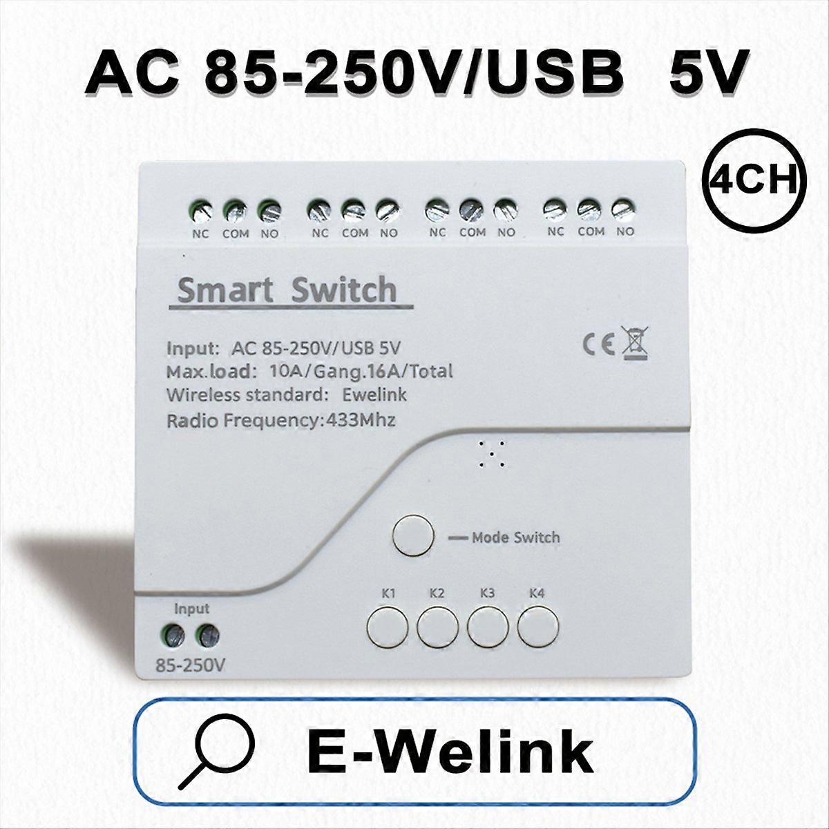  4CH AC 85-250V Wifi Switch Module