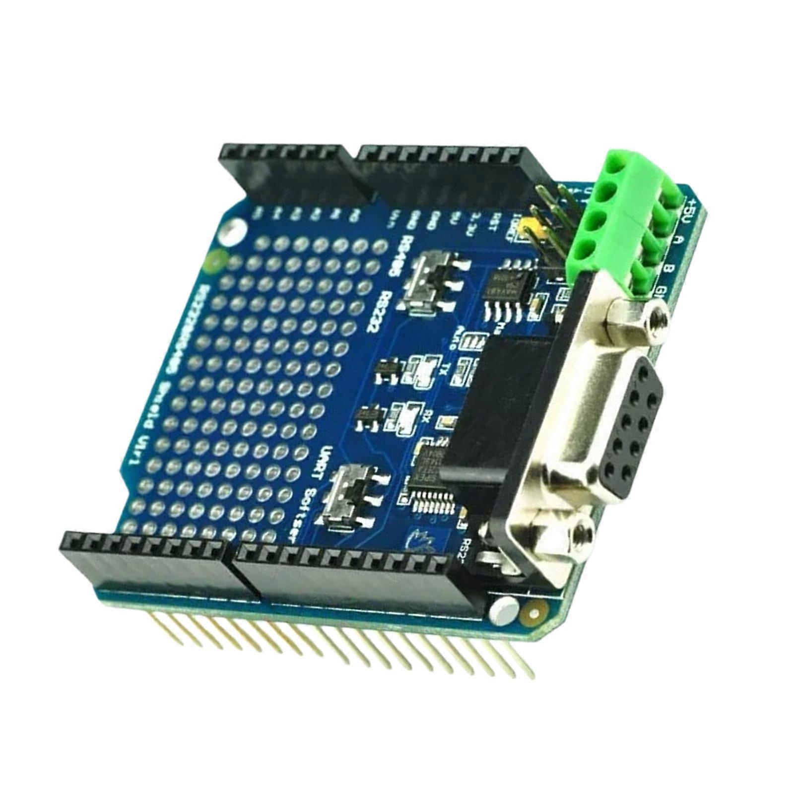 Double Function Serial Port Adapter for RS232 RS485 Communication Module Easy Board Switches and Extra Space for Soldering Multicolor