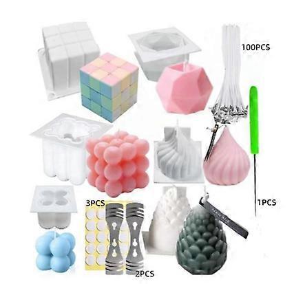 Moules à bougies pour bougies d’aromathérapie DIY - Ensemble en silicone