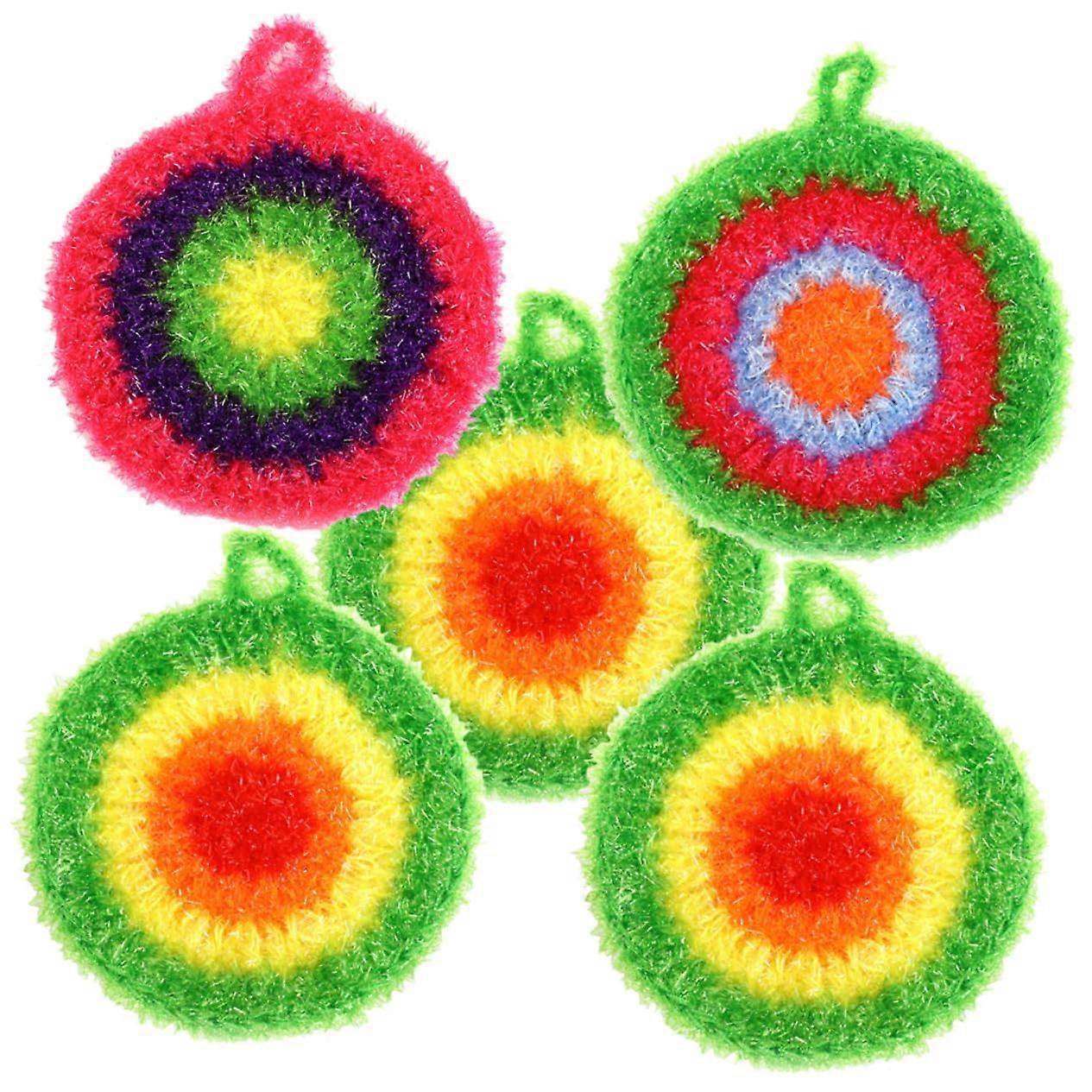 5pcs  Absorbent Dish Cloths for Kitchen Cleaning and Dish Drying, Reusable Soft Fabric