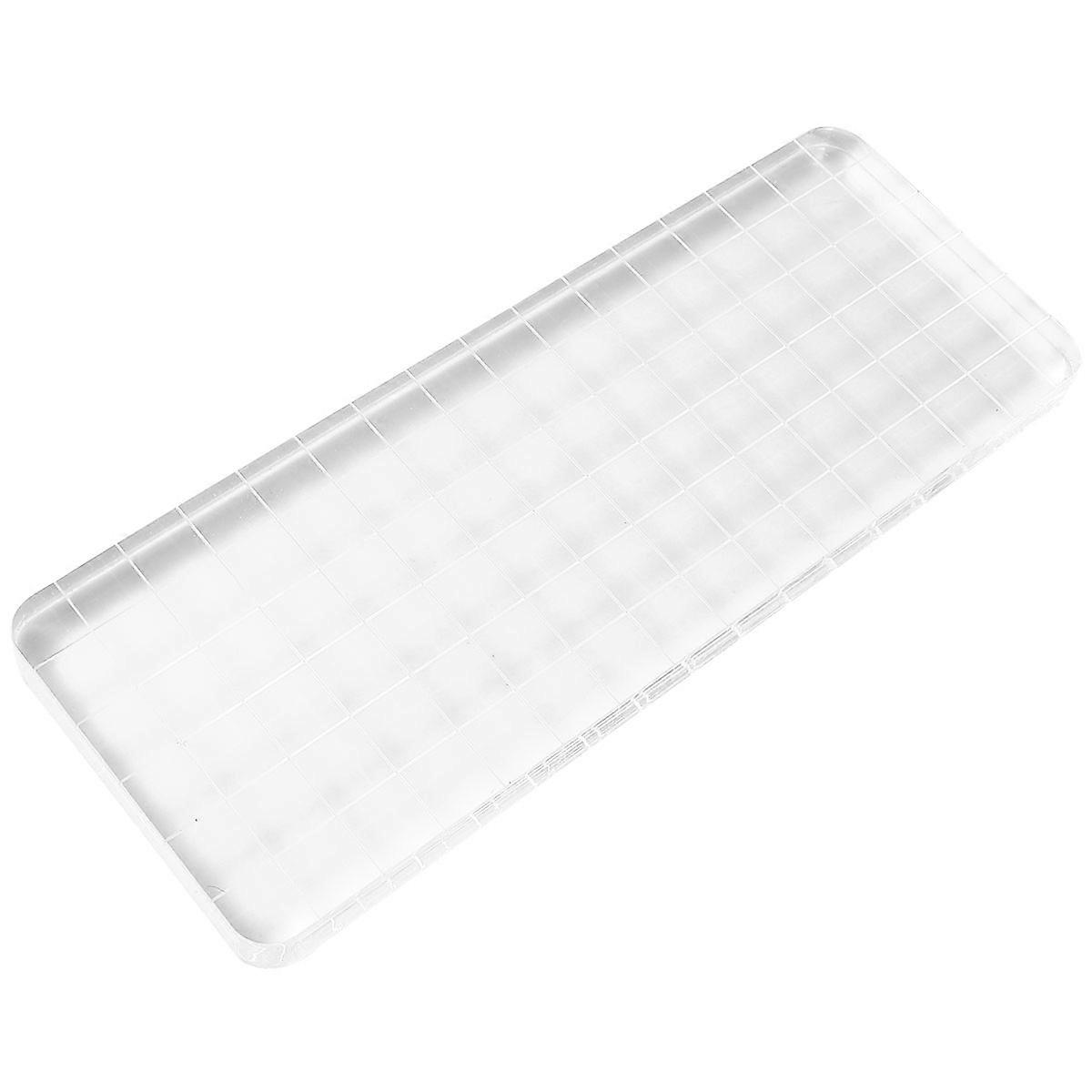 Acrylic Handle Block Transparent for Making Seal 2Pcs Stamp Tools
