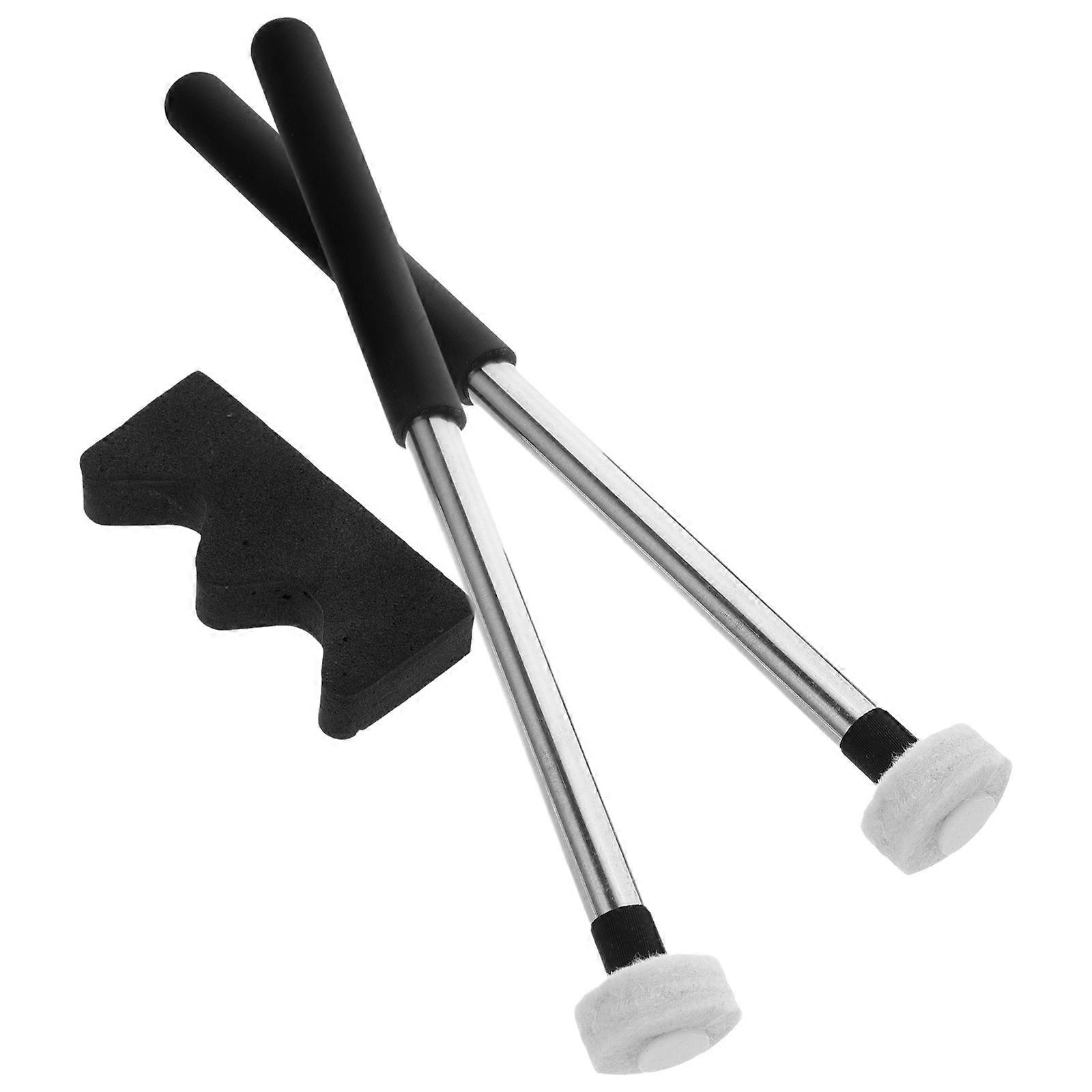 Tongue Drum Mallets with Bracket for Drum Use 2Pairs Handheld Felt Sticks