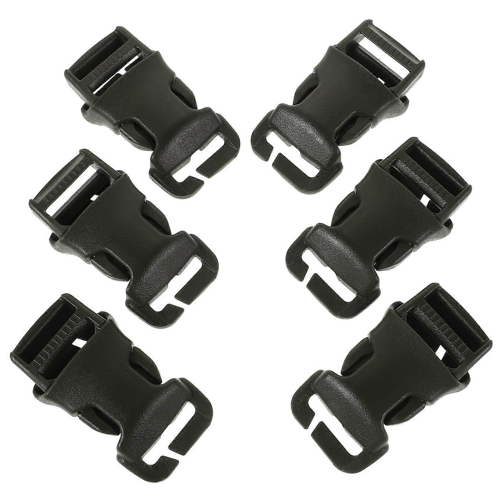 Backpack Buckle Heavy Duty Plastic Quick Release Clip 6Pcs for Strap Keeper