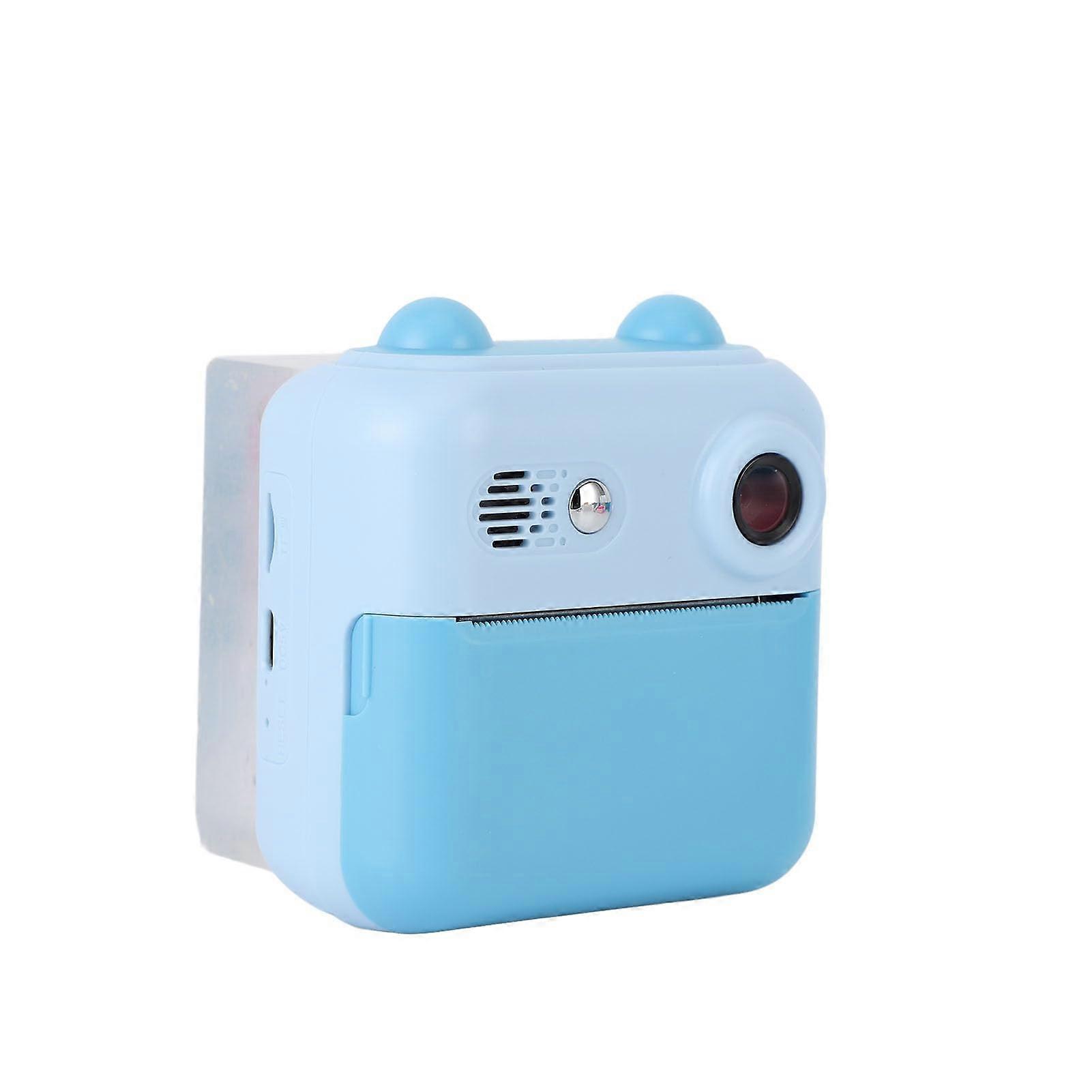Kids Instant Print Camera with 2.4Inch Screen, 1080p Video, TypeC, Sky Blue Photo Printer
