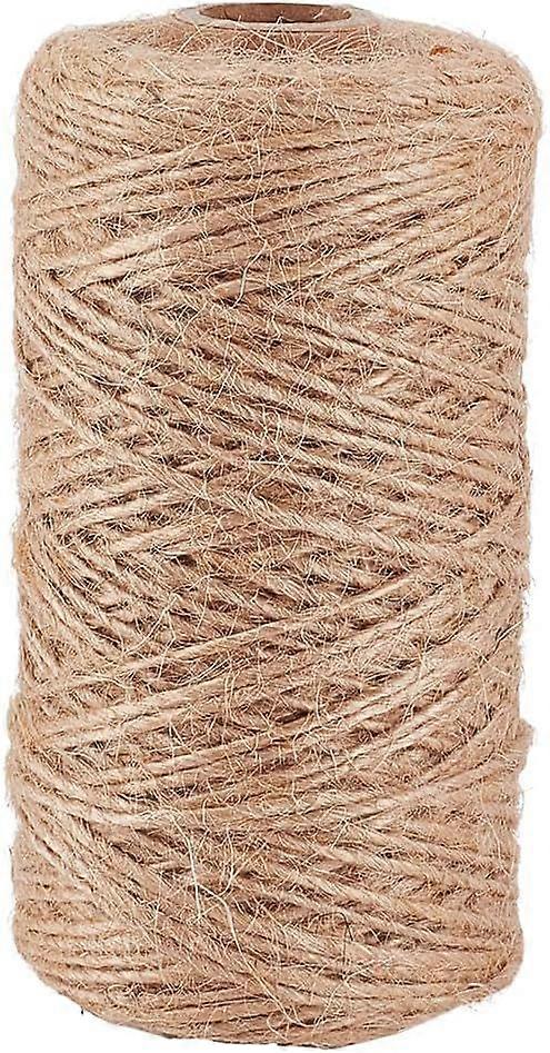 100M/328 Feet Natural Jute String 1mm Thin Macrame Rope Linen Twine Hemp Handmade Garden Wrapping Packing Hanging Roll Thread Cord for Gardening Home 