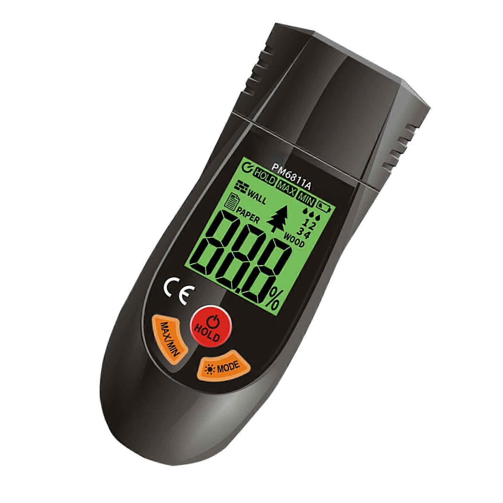 Digital Wood Moisture Meter Precision Tester for Wood Drywall Paper with 3Color LCD and Auto Off