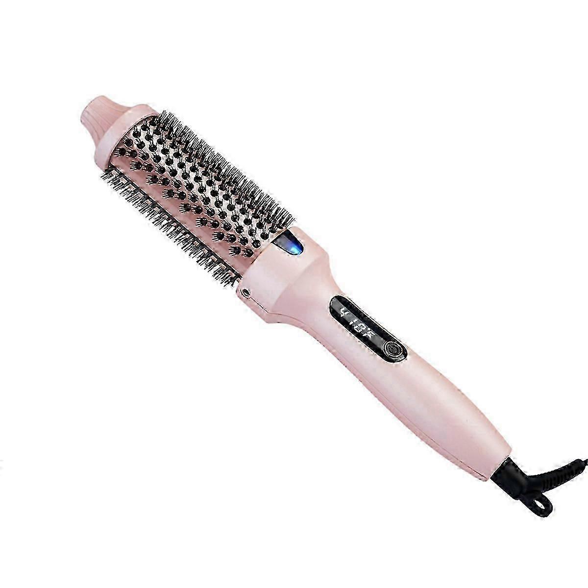 Curling Brush, Negative Ionic Heated Thermal Round Brush EU PlugGOOD