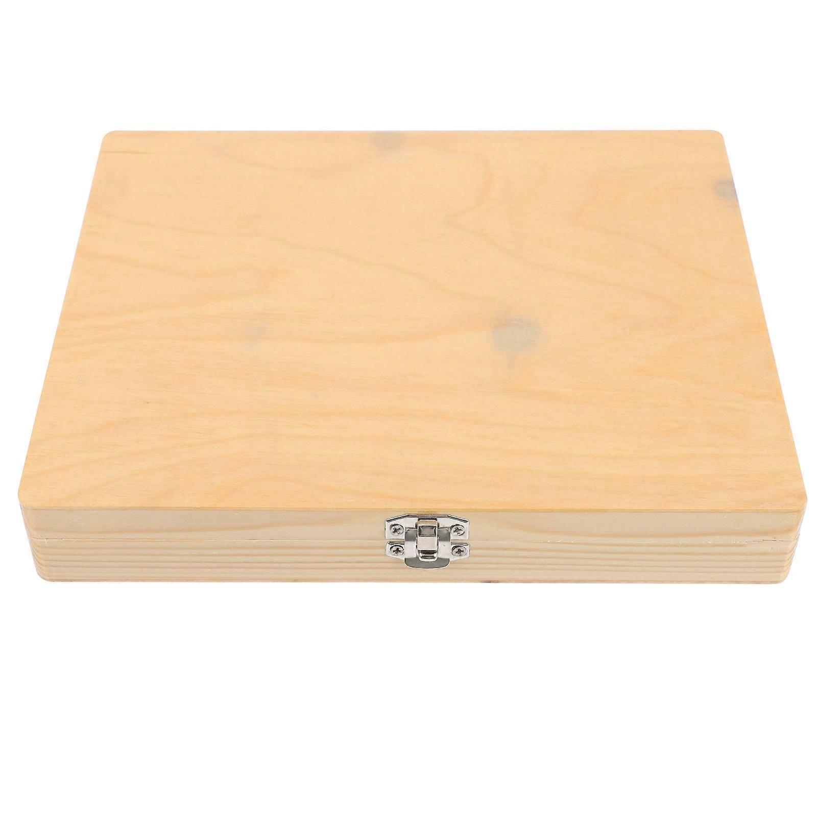 Wood Microscope Slide Container Specimen Case for Storage Use 2Pcs