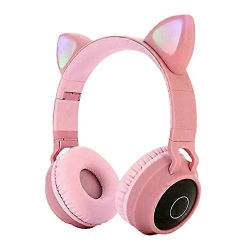 Wireless Cat Ear Bluetooth 5.0 Stereo Bass Headset LED Lights Earphone Adjustable Headband iPhone Android PC Compatible