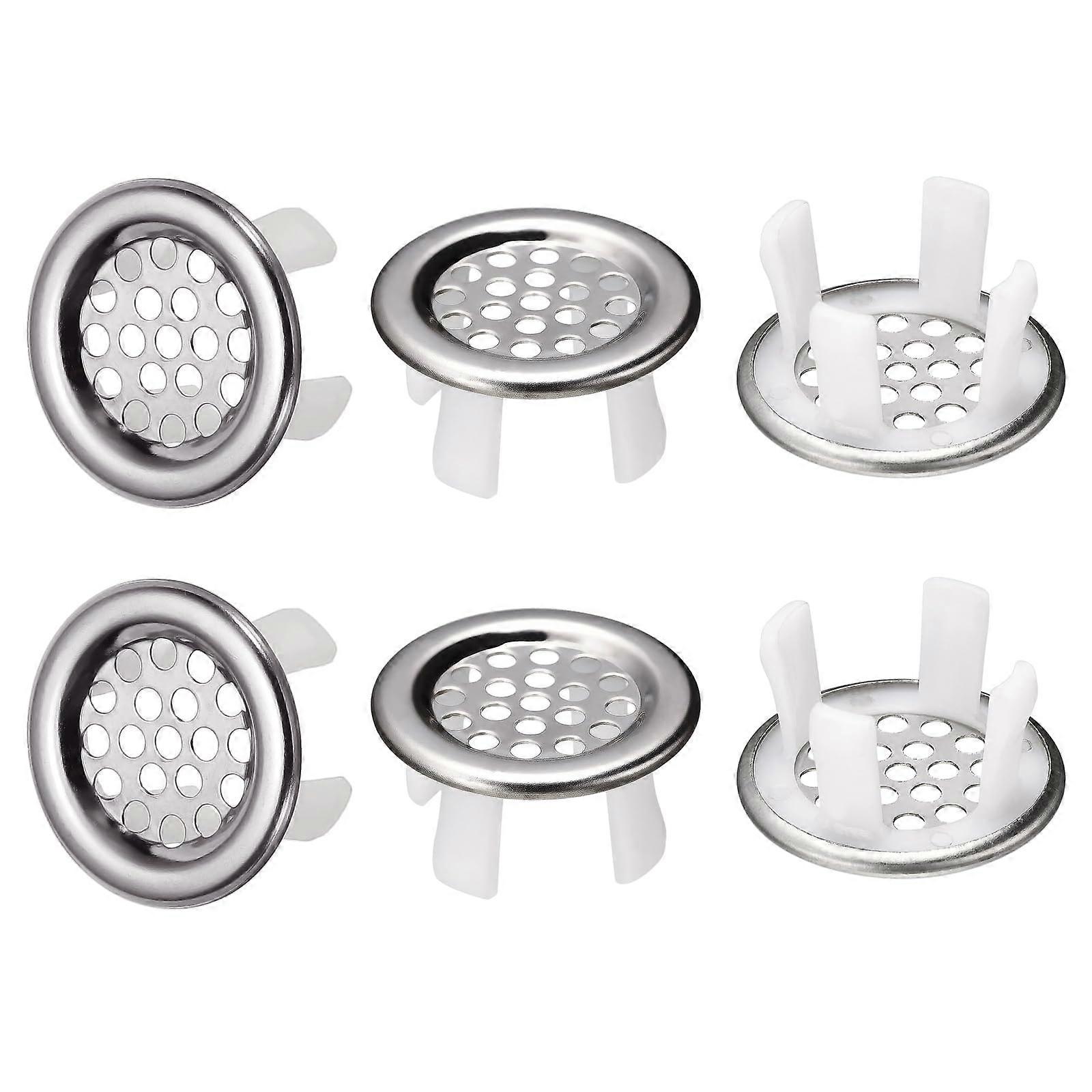 6Pack Stainless Steel Sink Overflow Cover Kit with RustResistant Finish and Universal Fit Design