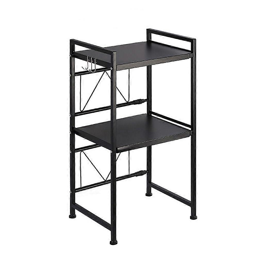 Adjustable Kitchen Storage Rack with Rice Cooker Shelf, Floor Standing Microwave Oven Stand