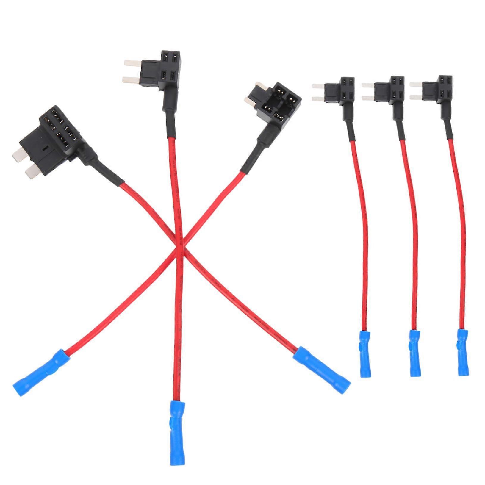 6pcs Inline Fuse Holder Kit for Cars Trucks RVs Boats with Protective Cover and Circuit Protection