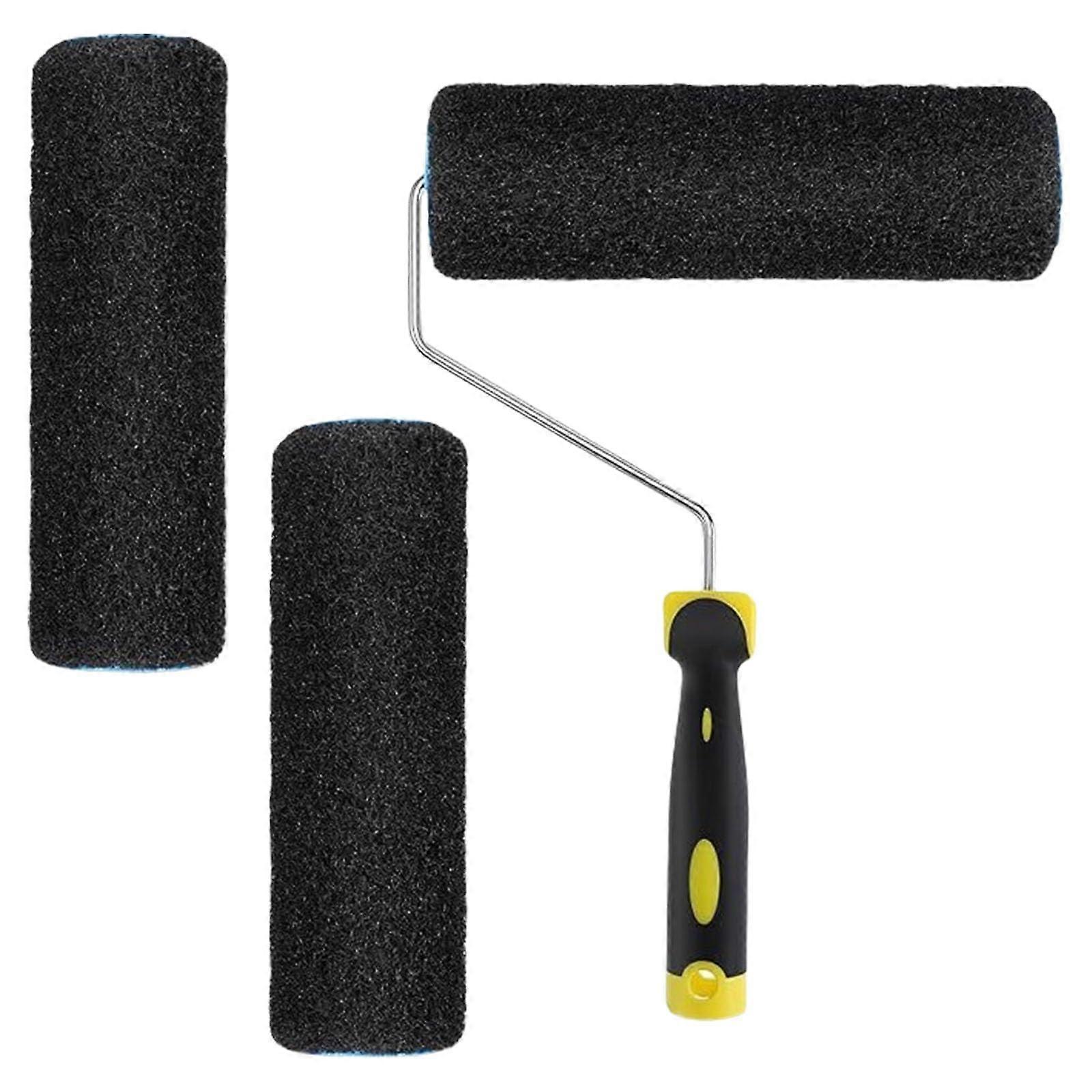 3Pcs 9 Inch Paint Roller Set for Walls and Ceilings with Durable Nylon Covers and Smooth Glide