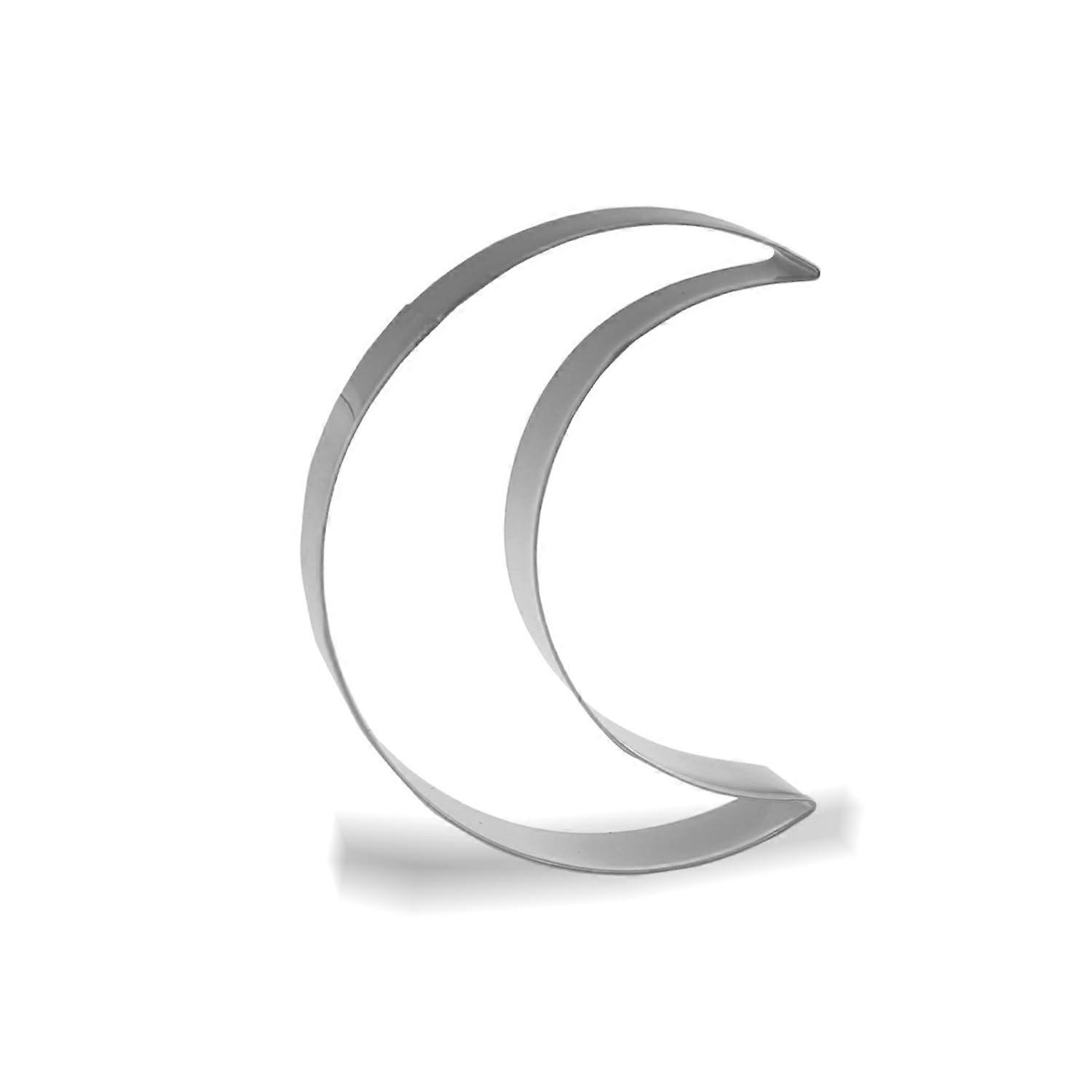 Moon Cookie Cutter 4 Inch Durable Stainless Steel Precise Crescent Shape for Baking